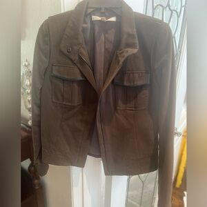 Nordstrom collection, leather trimmed jacket, size 6